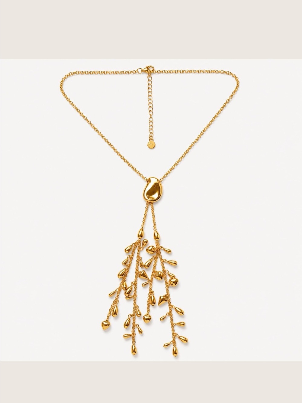 Mayamar 18k Gold Plated Branch Tassel Pendant Necklace 18-20” NWT